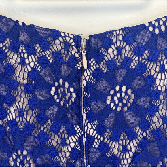 Jessica Howard Womens 16 1X Royal Blue Lace Dress Wedding Guest Cocktail Party - Picture 9 of 13